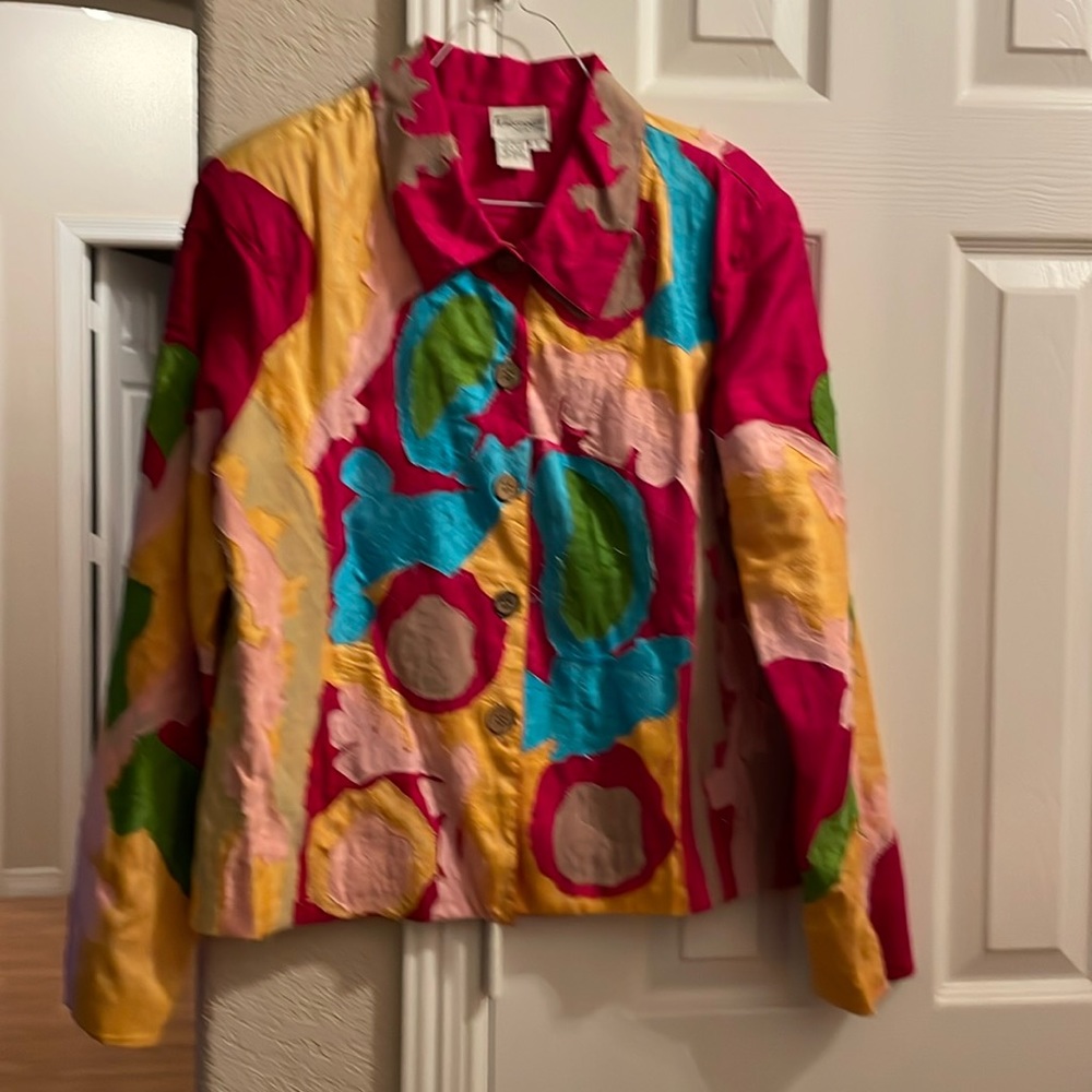 VTG Florissant New York BOHO multi colored jacket L